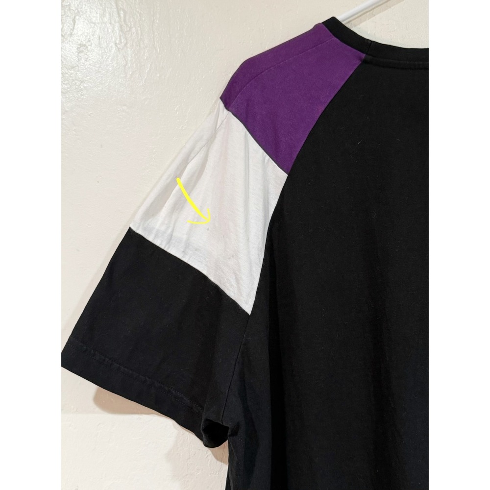 Le Coq Sportif ACF Fiorentina Mens XXL Black Soccer T-Shirt Colorblock 401292374 - Picture 11 of 11